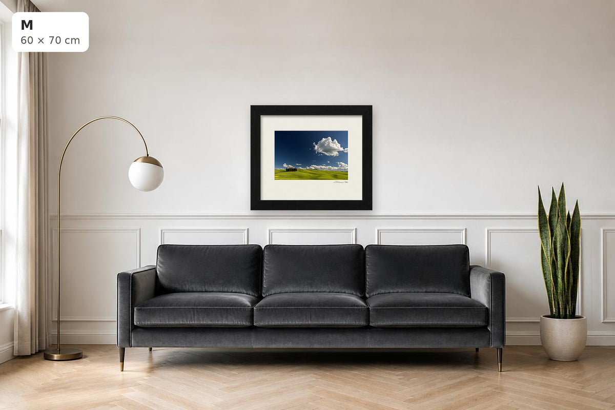 Fine art print by Duccio Nacci in a furnished interior