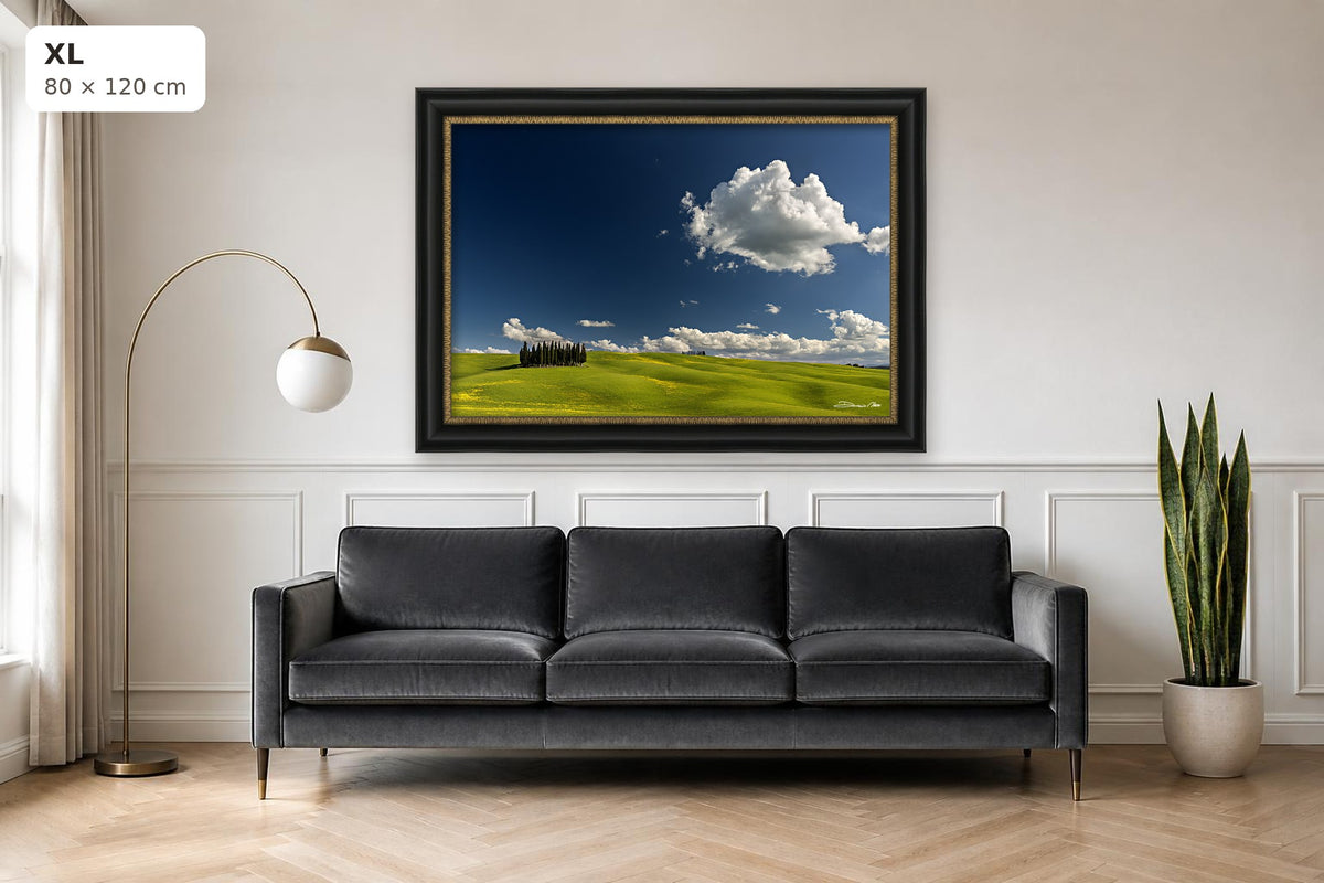 Fine art print by Duccio Nacci in a furnished interior