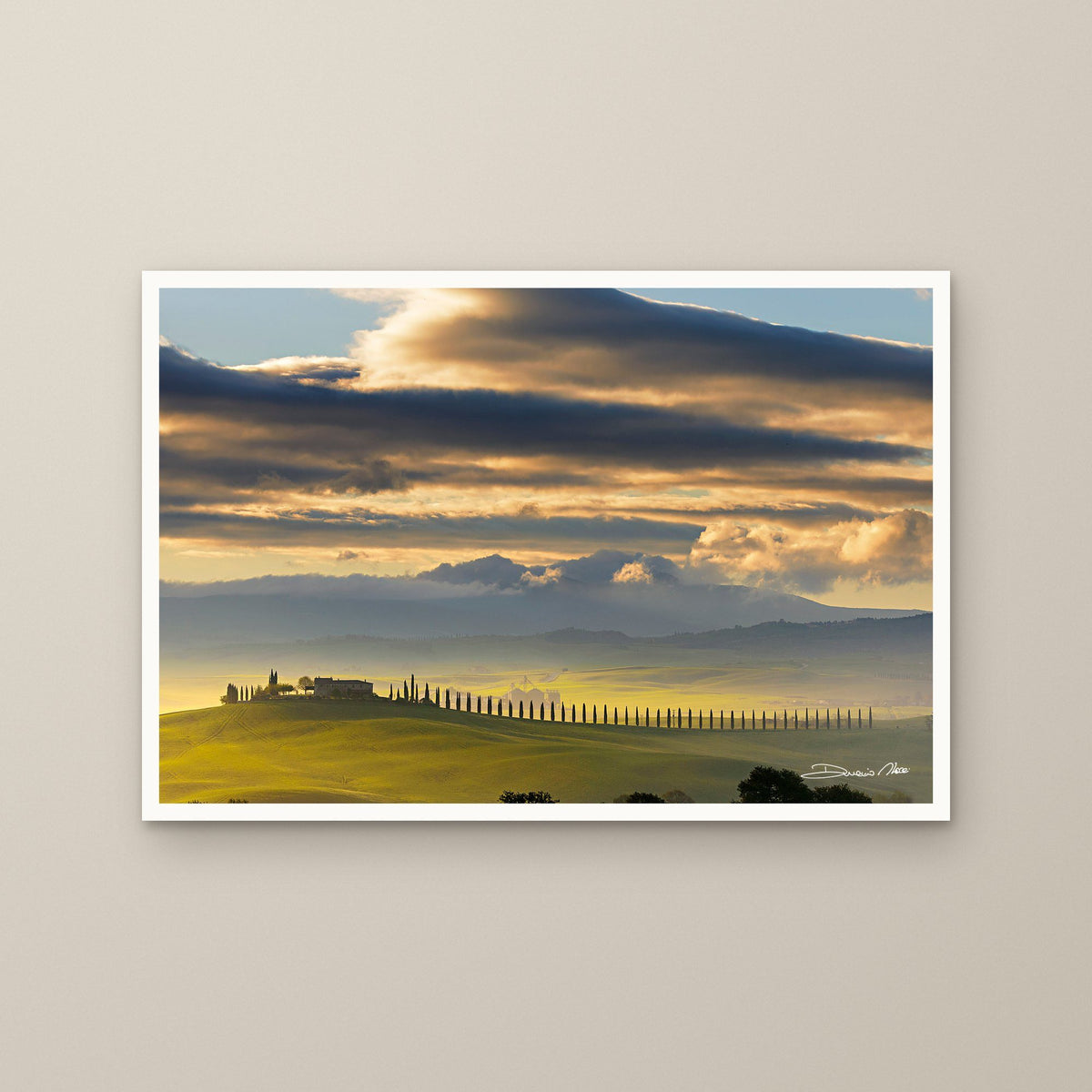 Dawn in Val d’Orcia – fine art print by Duccio Nacci, size L/XL/XXL, print only