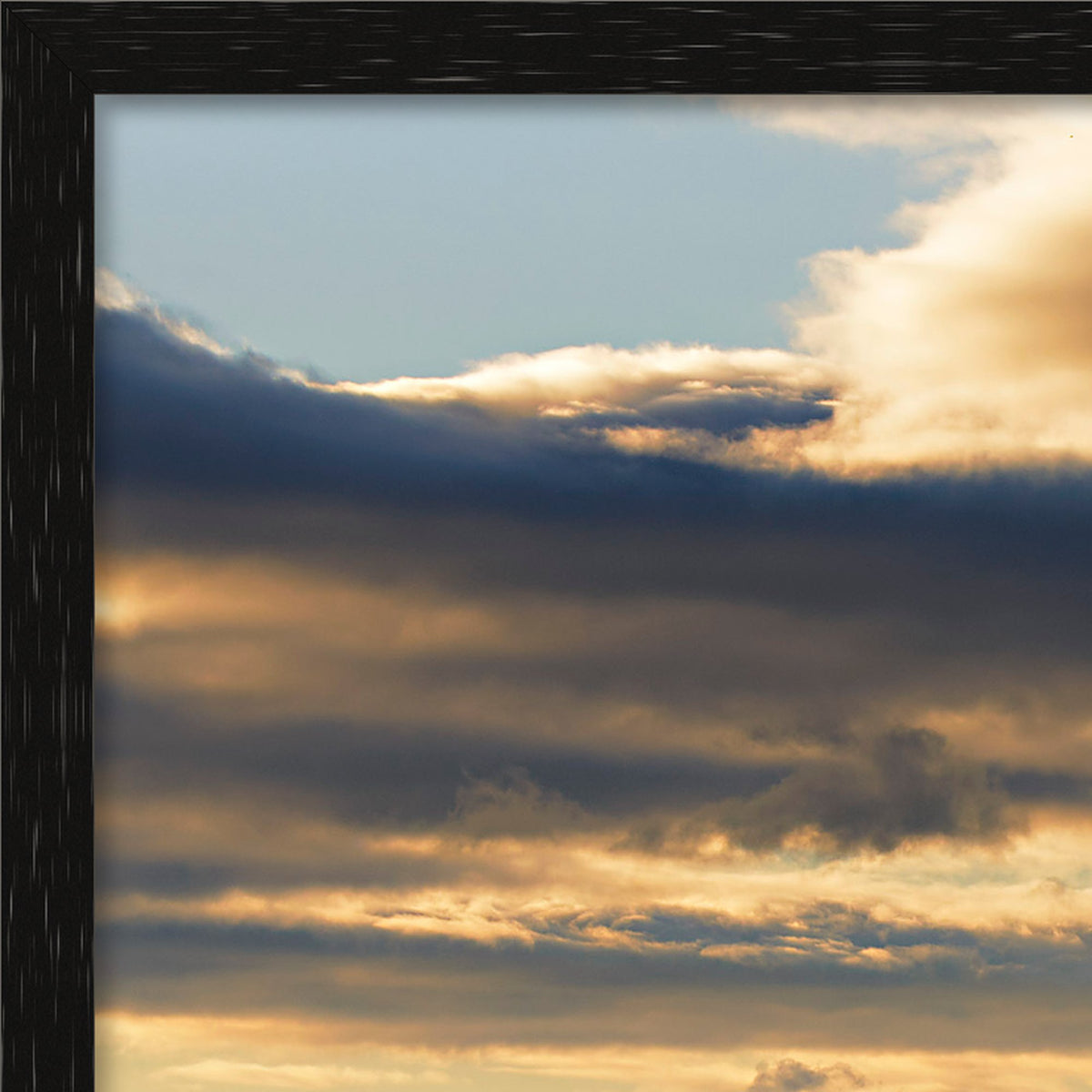 Dawn in Val d’Orcia – fine art print by Duccio Nacci, thin frame corner detail