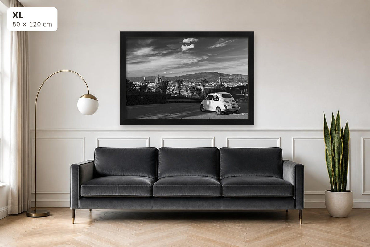 Florentine Dream – fine art print by Duccio Nacci, size XL shown above a sofa