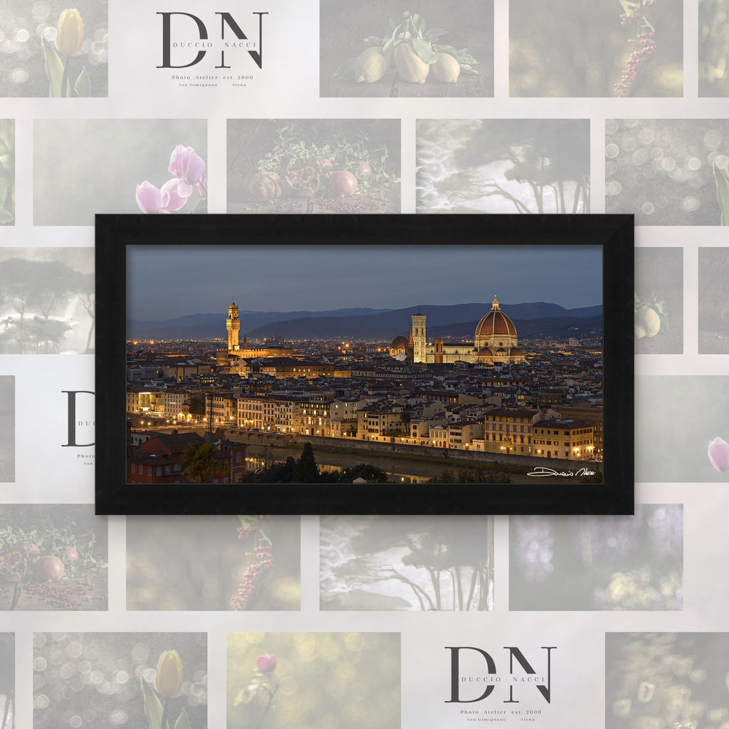 Florentine Night – fine art print by Duccio Nacci, size L/XL/XXL, with black frame