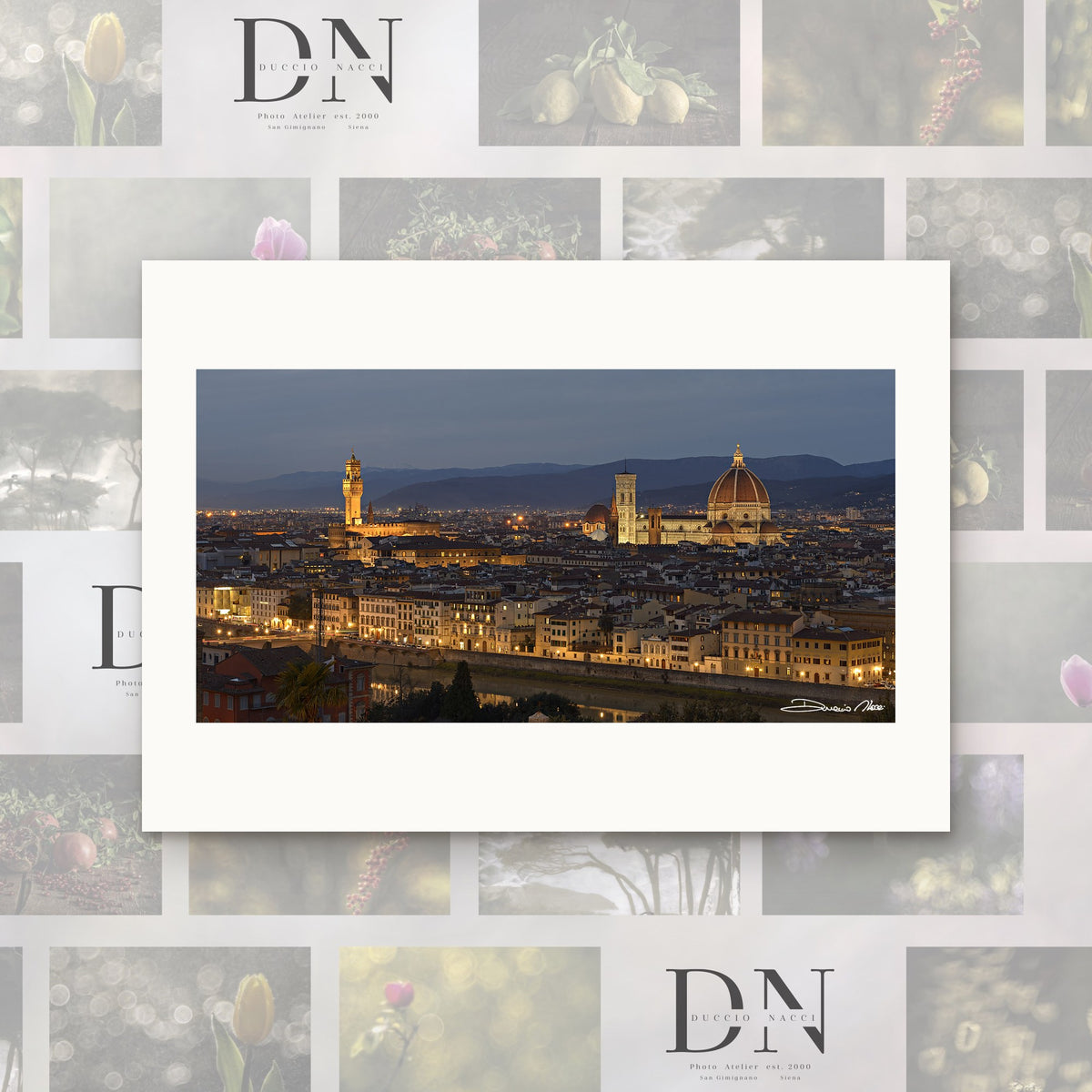 Florentine Night – fine art print by Duccio Nacci, size XS, print only on A2 paper (42 × 59.4 cm)
