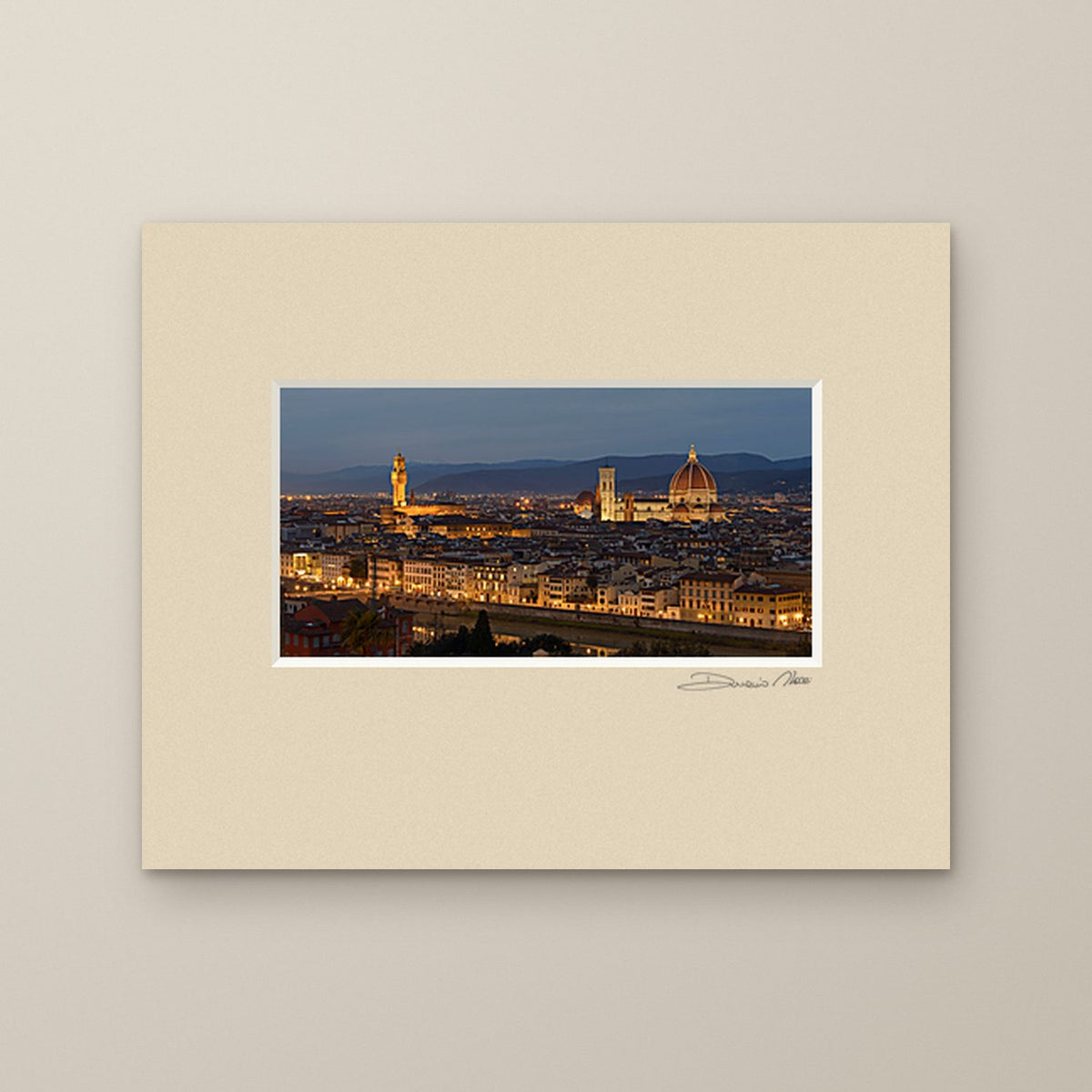 Florentine Night – fine art print by Duccio Nacci, size 24×30, print with white mat