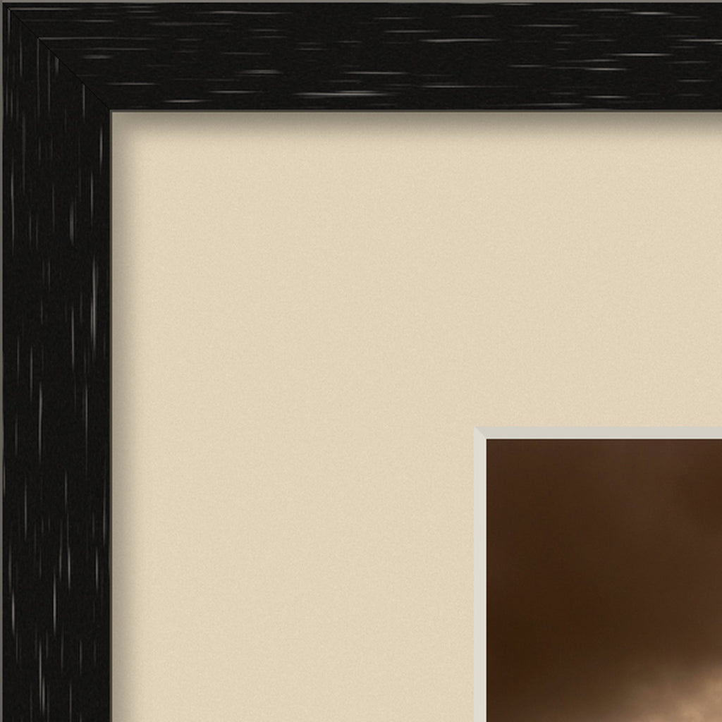 Golden Hills – fine art print by Duccio Nacci, thin frame corner detail with mat