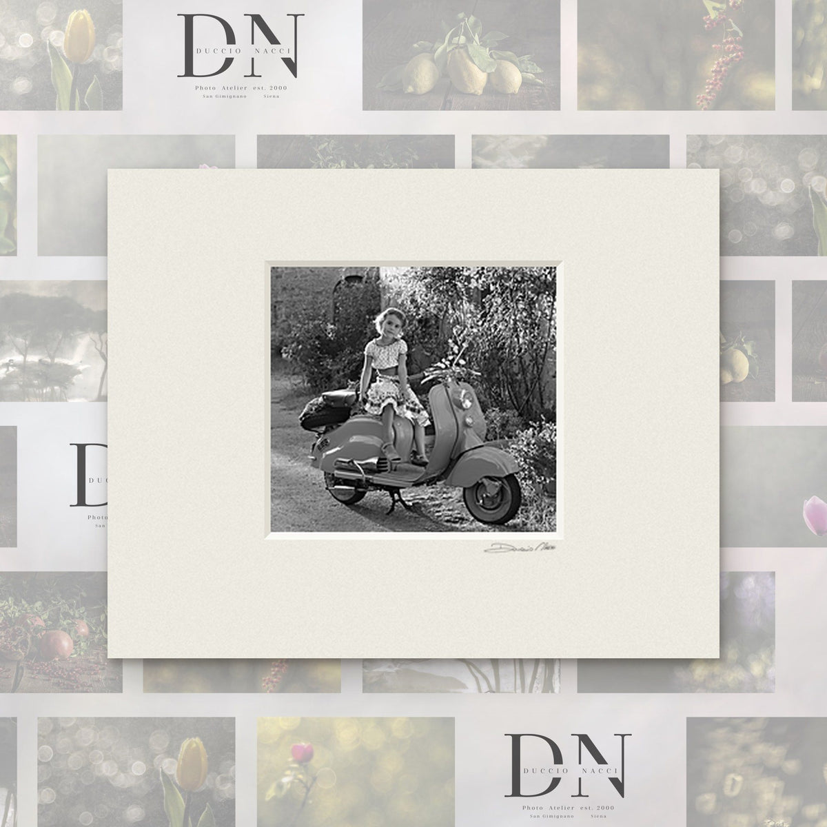 Lambretta Dreamscape – fine art print by Duccio Nacci, size 24×30, print with white mat