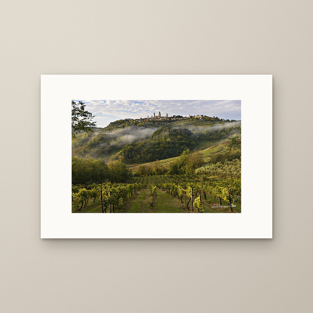San Gimignano Awakening – fine art print by Duccio Nacci, size XS, print only on A2 paper (42 × 59.4 cm)