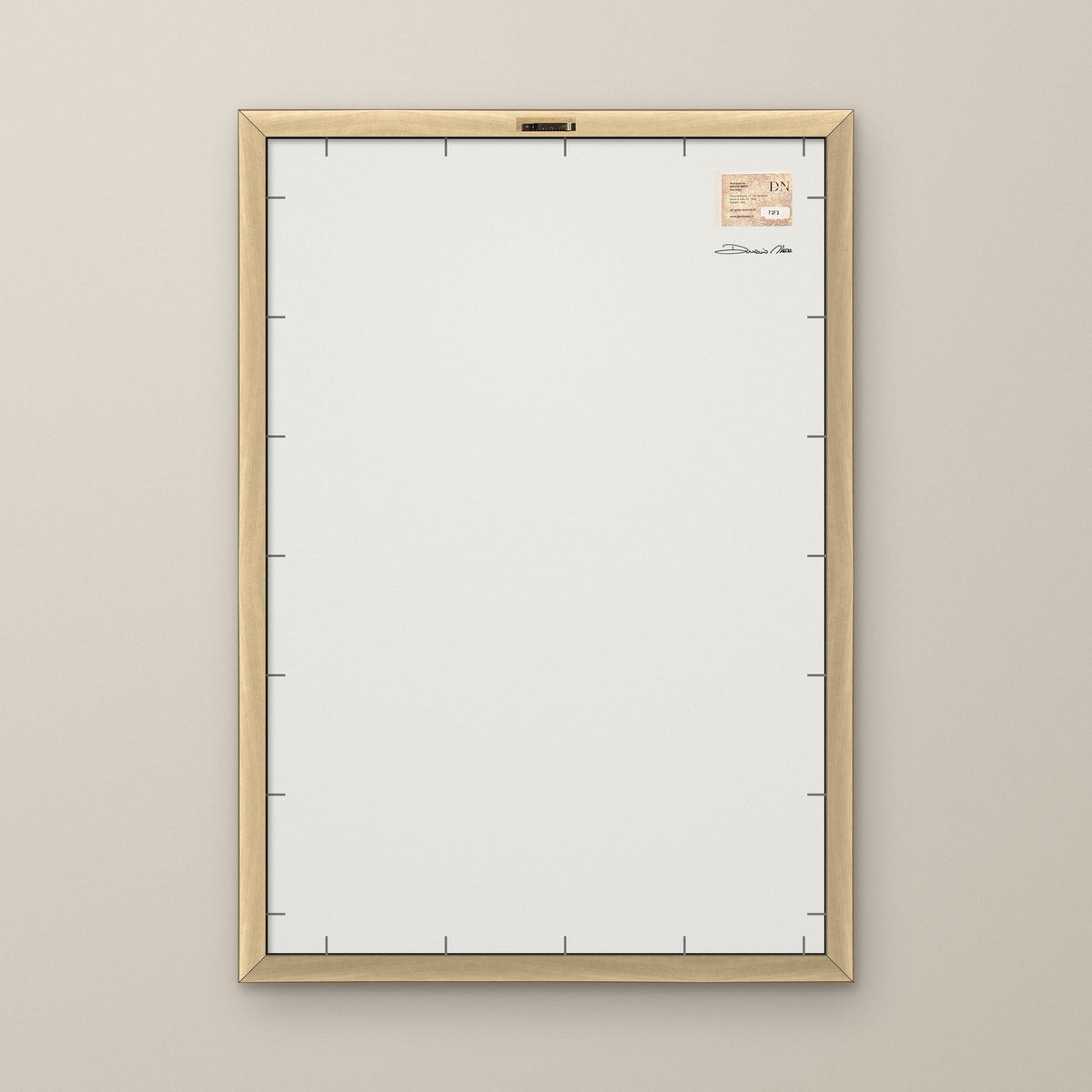 The Flock's Way – fine art print by Duccio Nacci, back of the frame with signed label