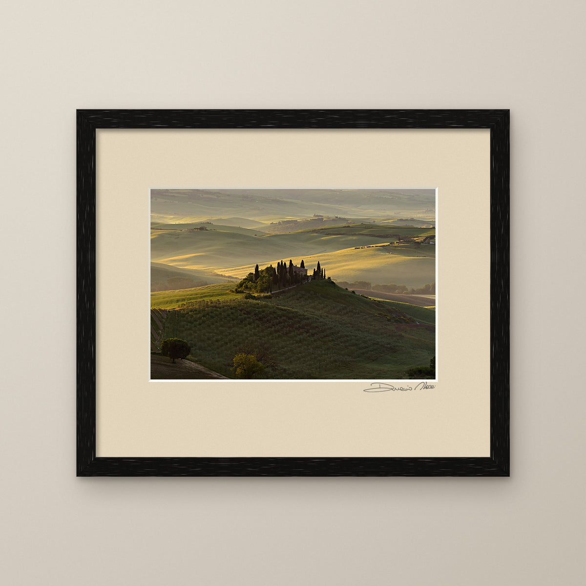The Suspended Landscape – fine art print by Duccio Nacci, size M, with thin black frame and mat